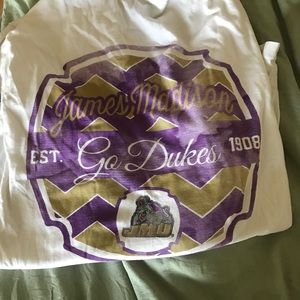 White JMU long sleeves shirt